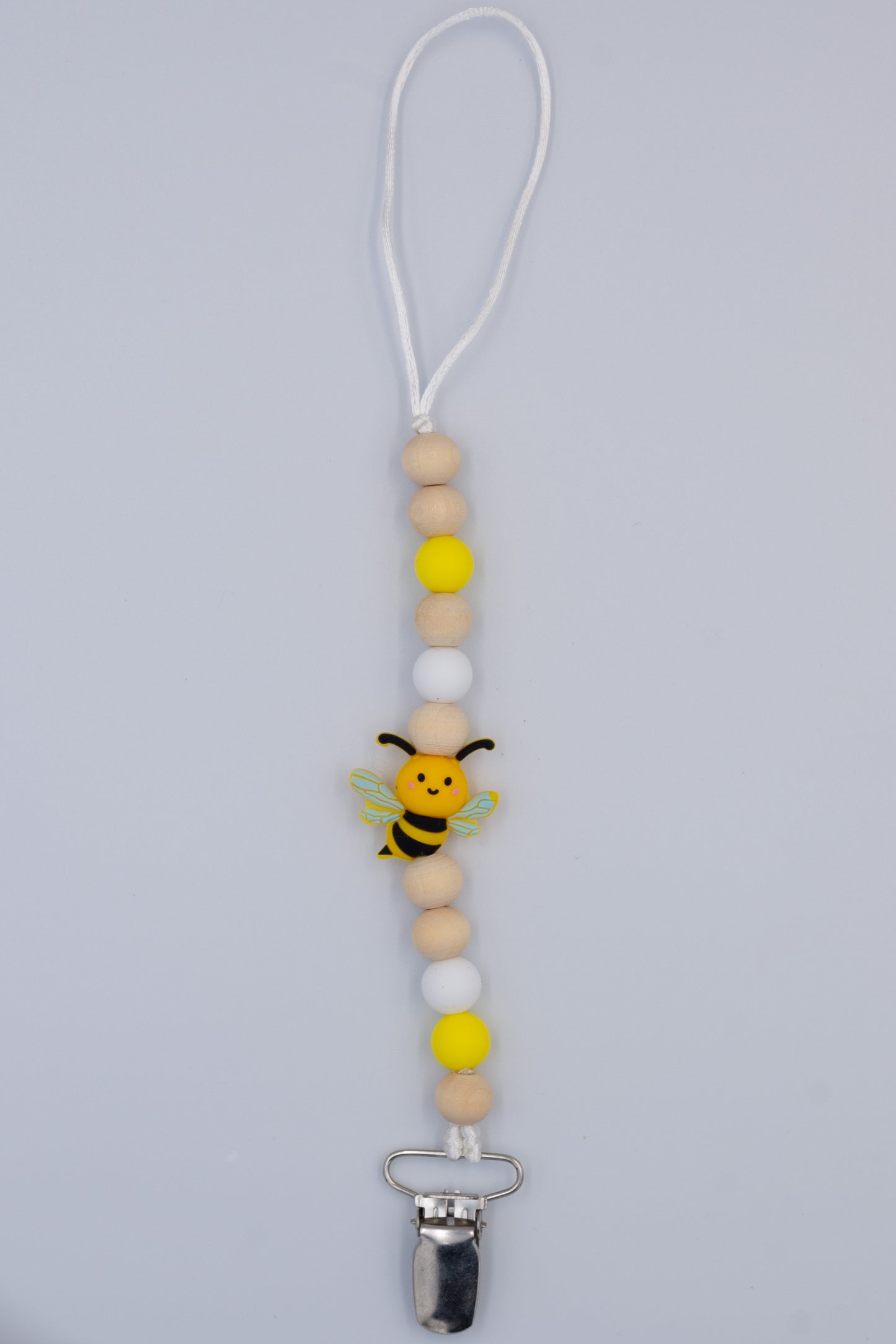 Bee Teething Dummy Clip