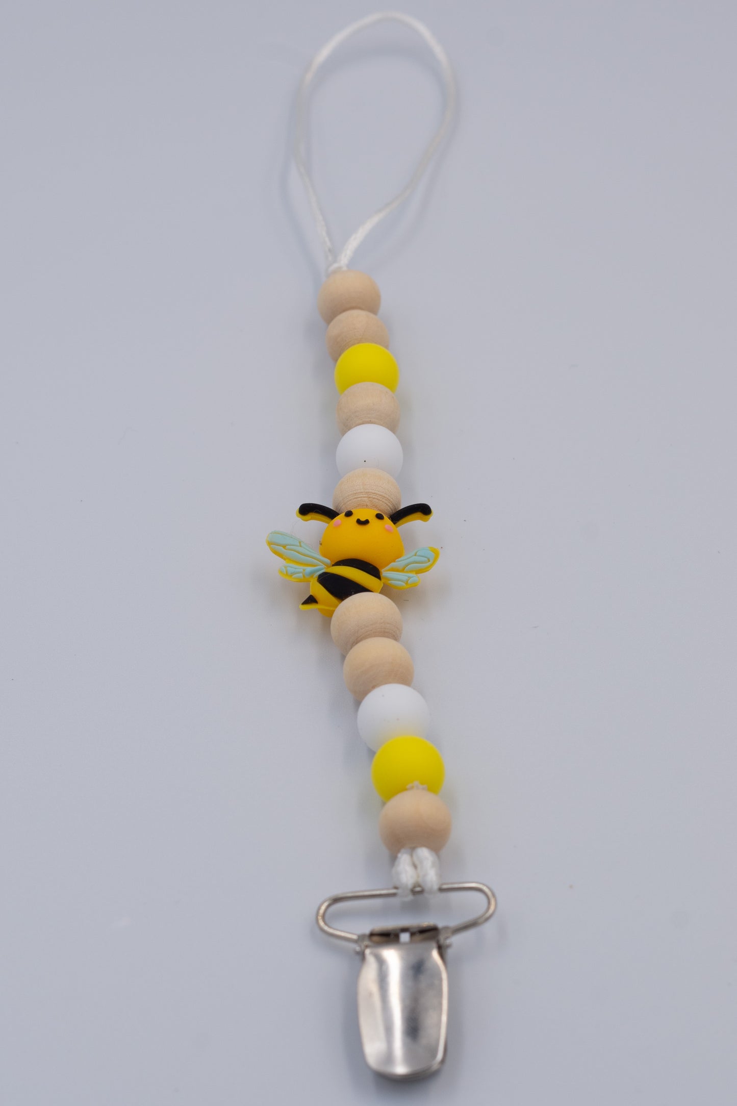Bee Teething Dummy Clip