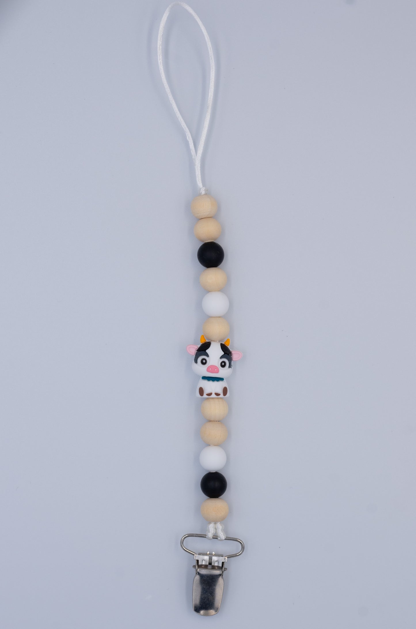 Cow Teething Dummy Clip