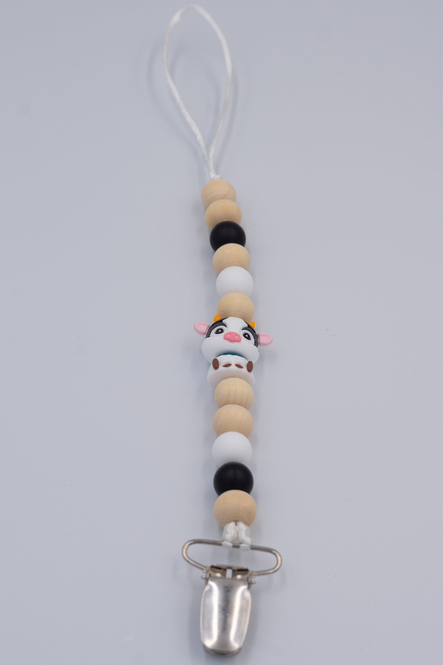 Cow Teething Dummy Clip