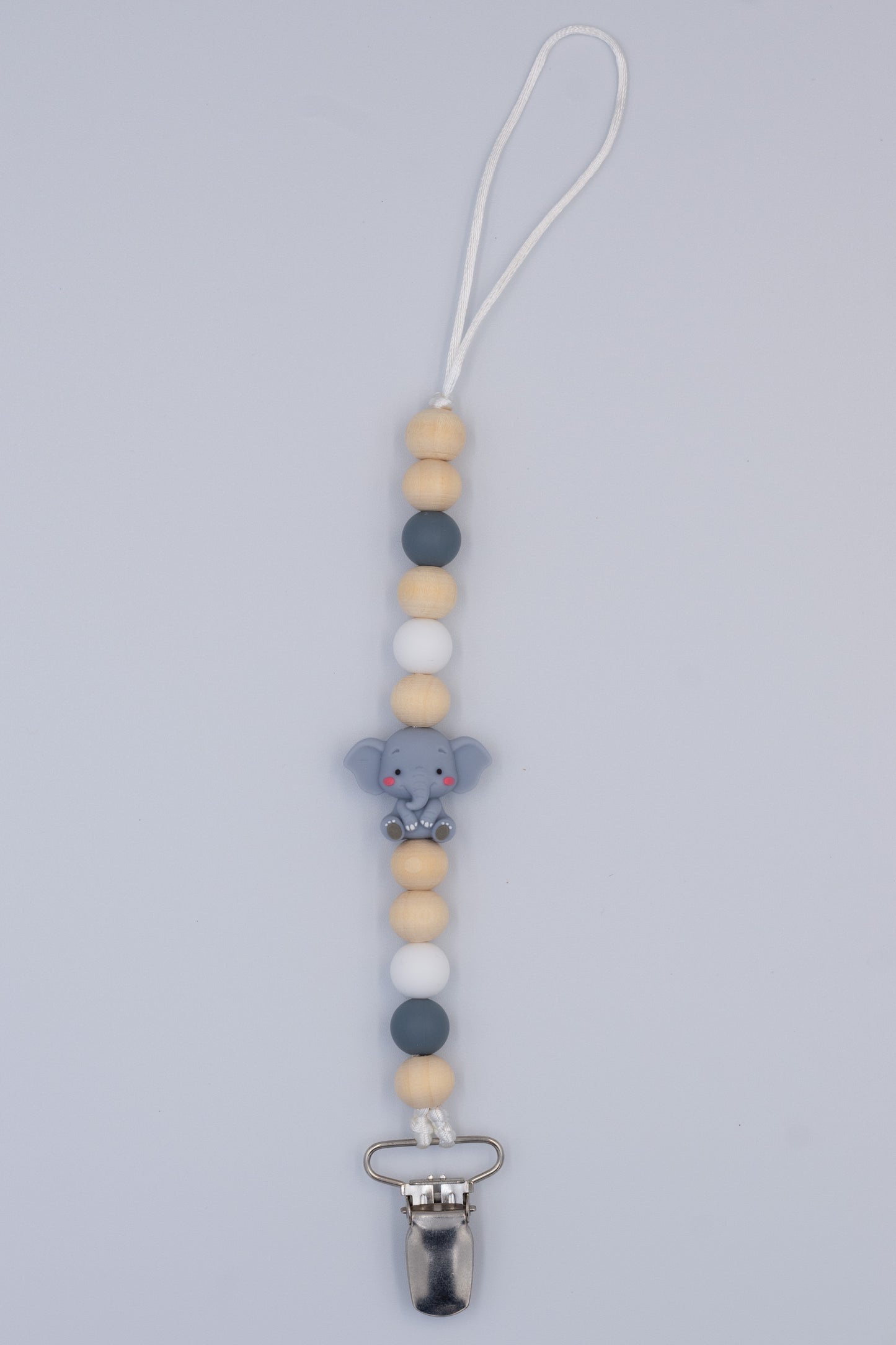 Elephant Teething Dummy Clip