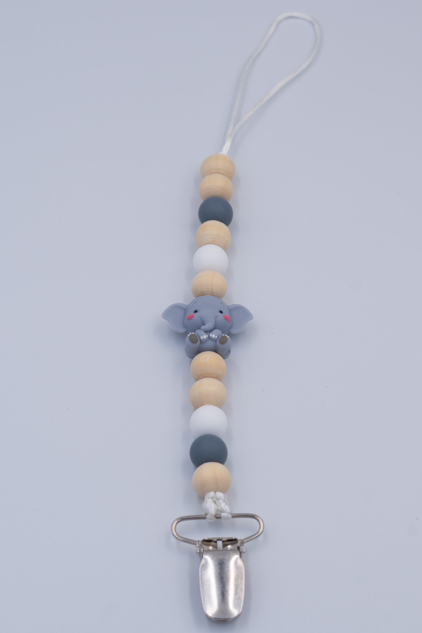 Elephant Teething Dummy Clip