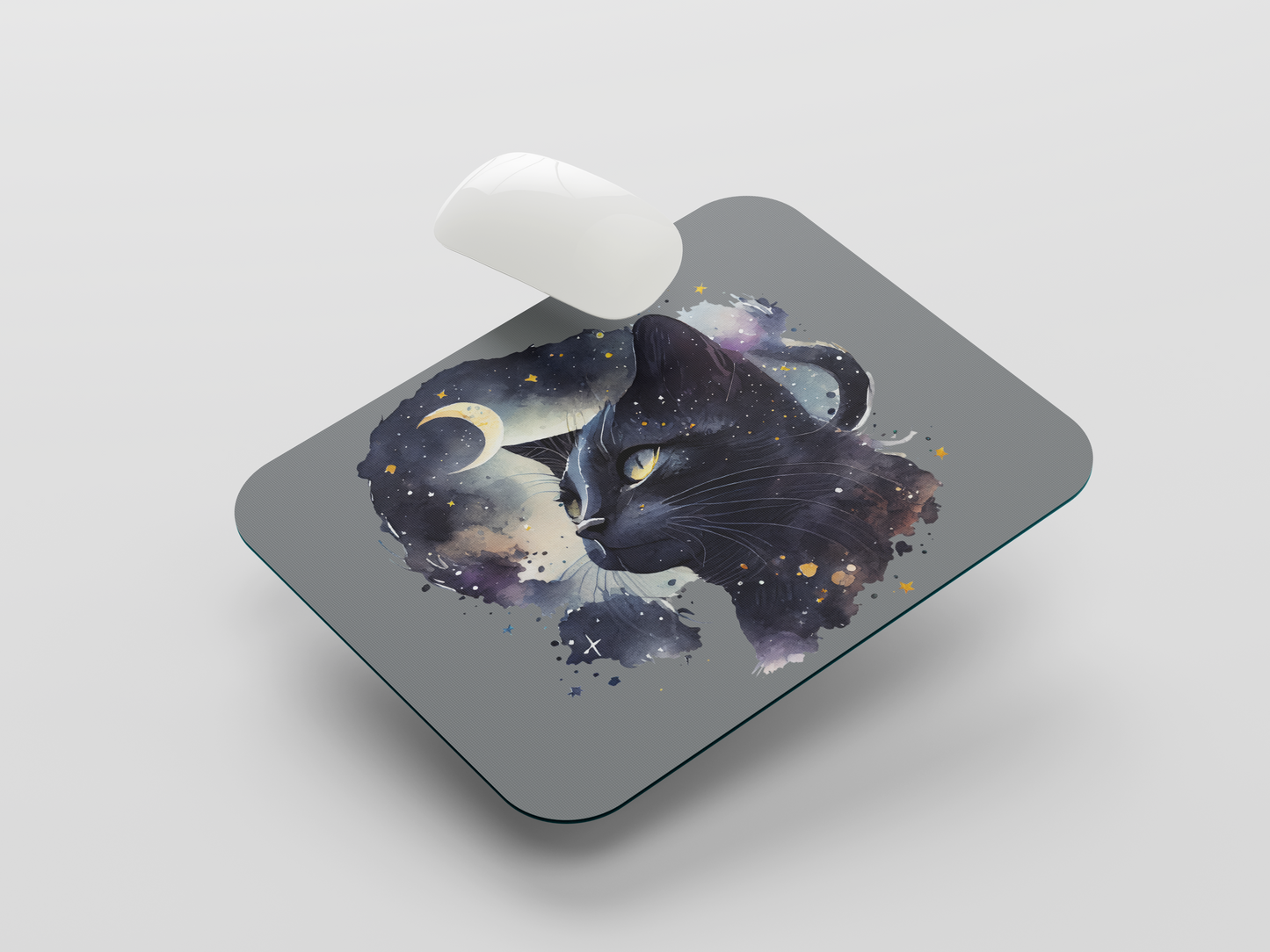 Midnight Cat Mouse Pad