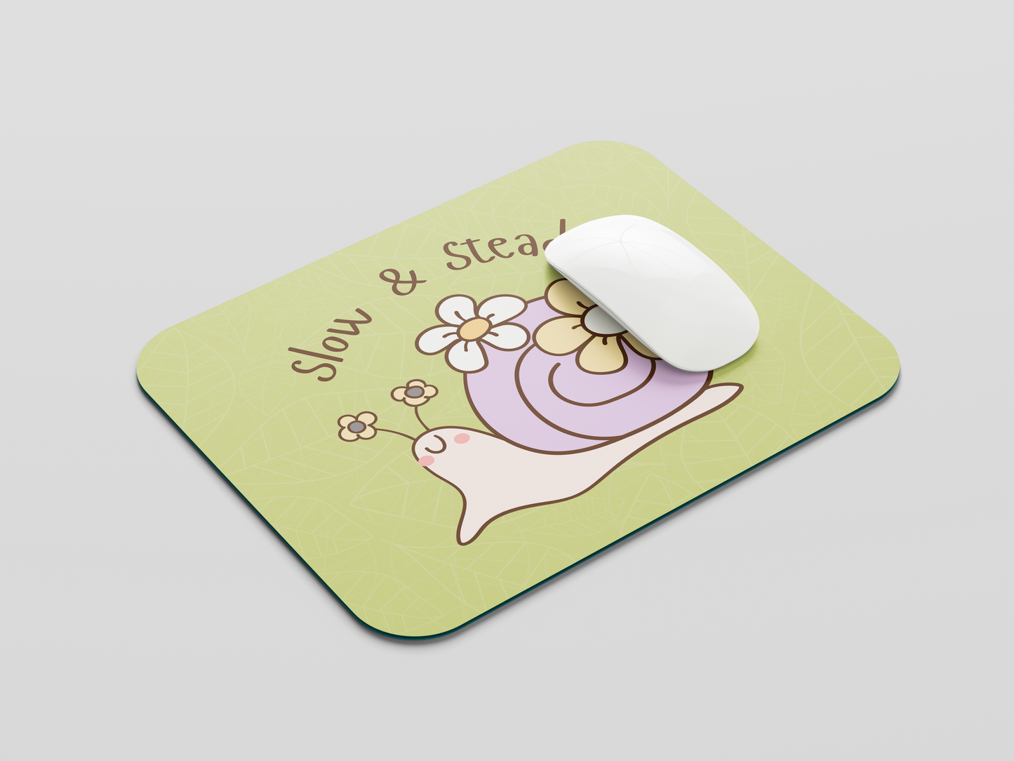 Slow and Steady Snail Mouse Pad