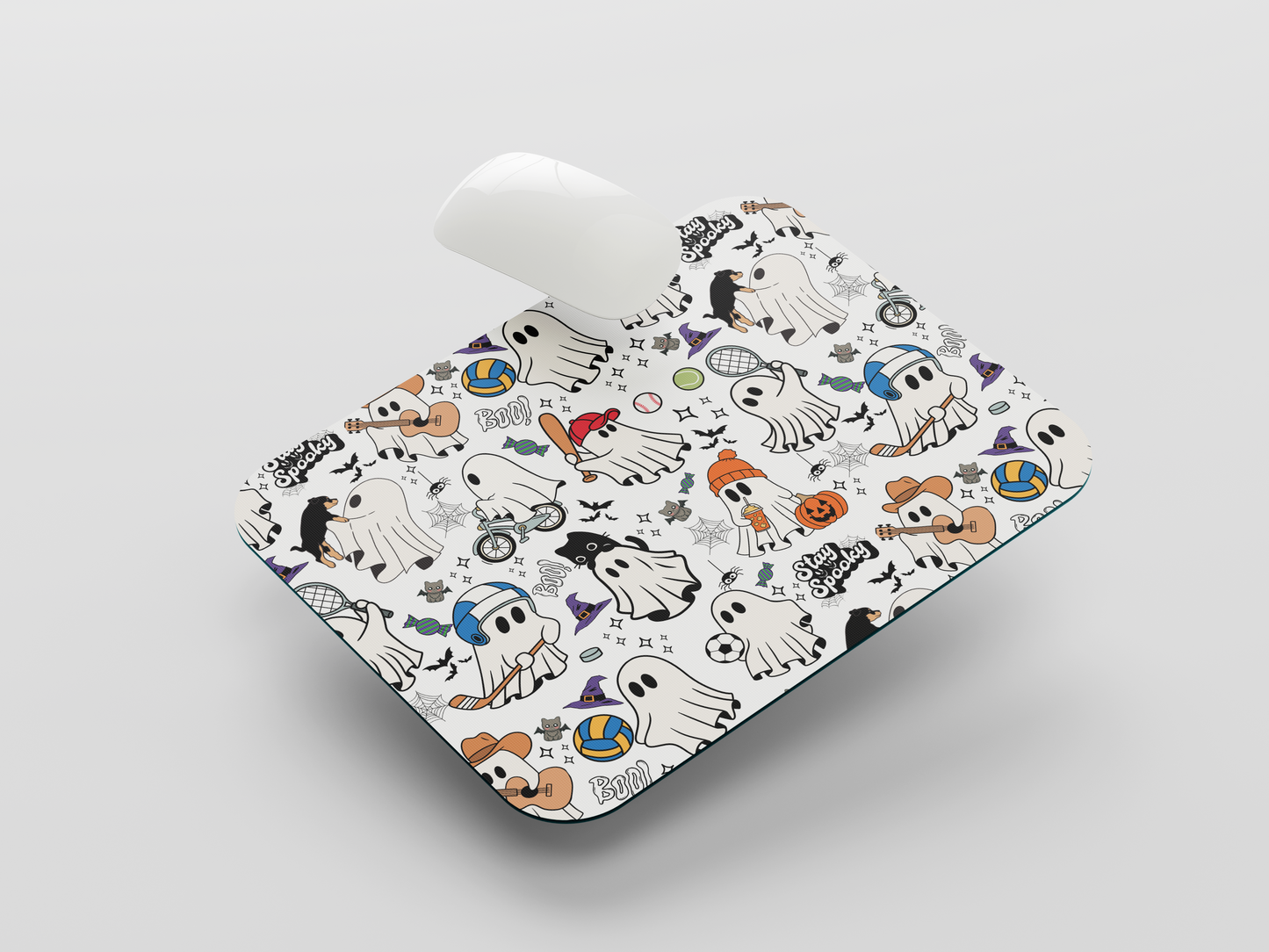 Sporty Ghost Mouse Pad