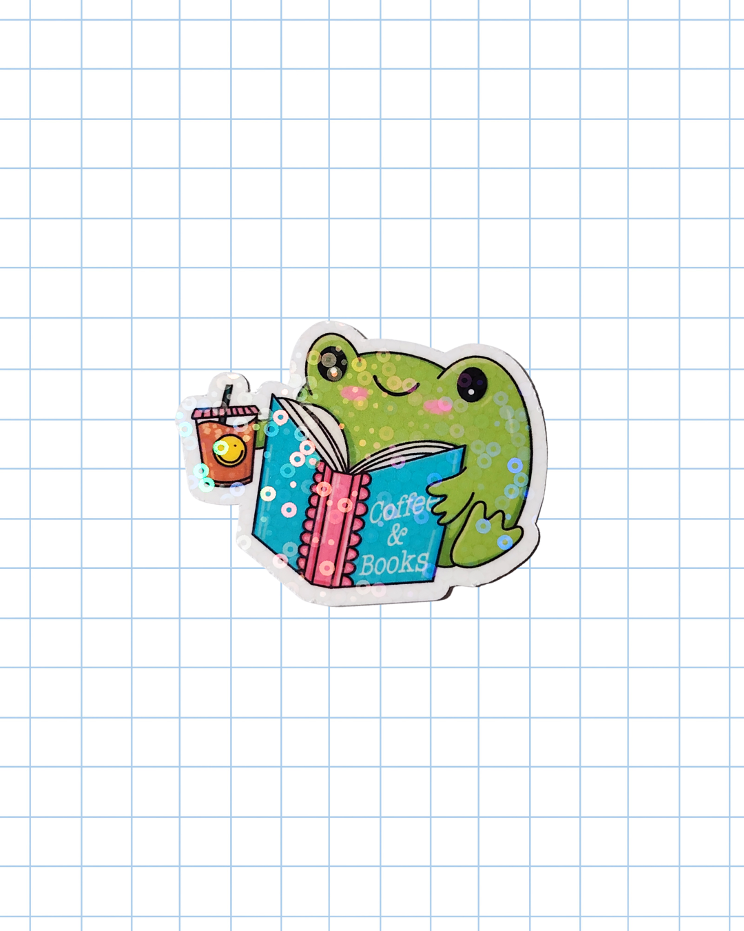 Coffee and Books Frog