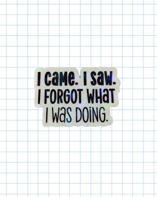 I Came, I Saw Sticker