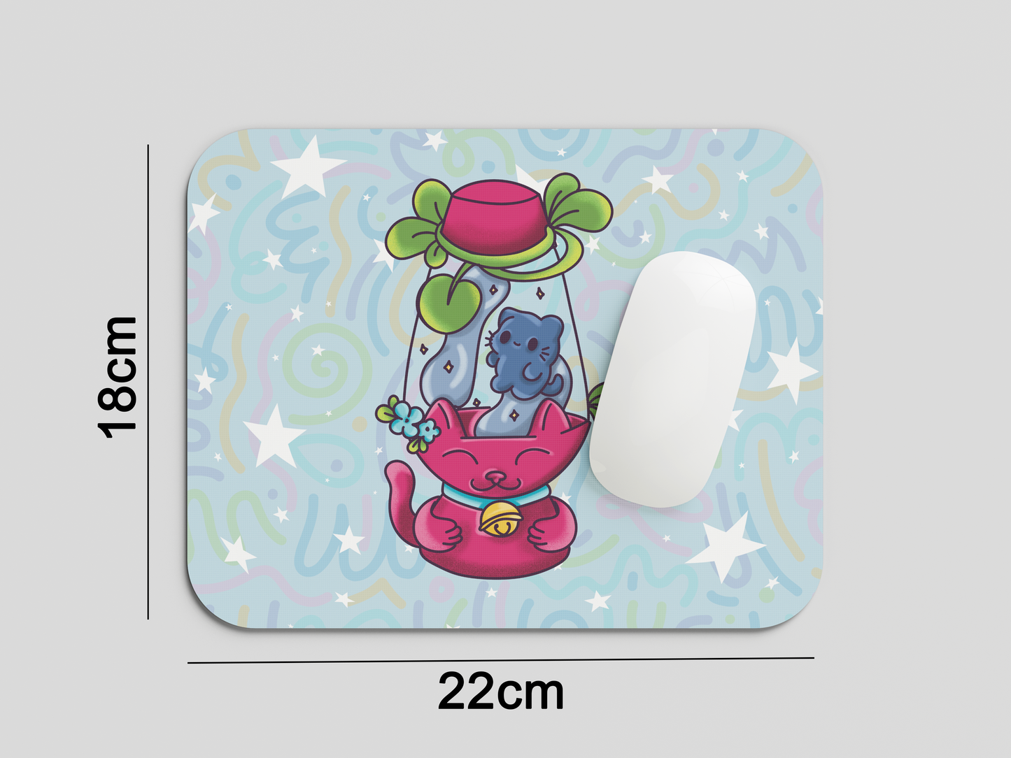 Cat Lava Lamp Mouse Pad