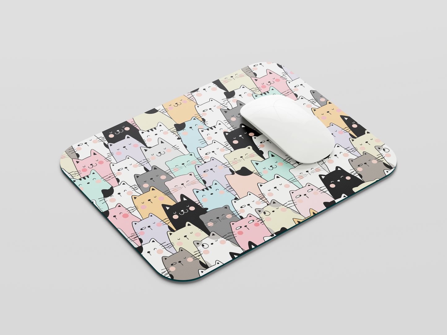 Colourful Cats Mouse Pad