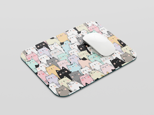 Colourful Cats Mouse Pad