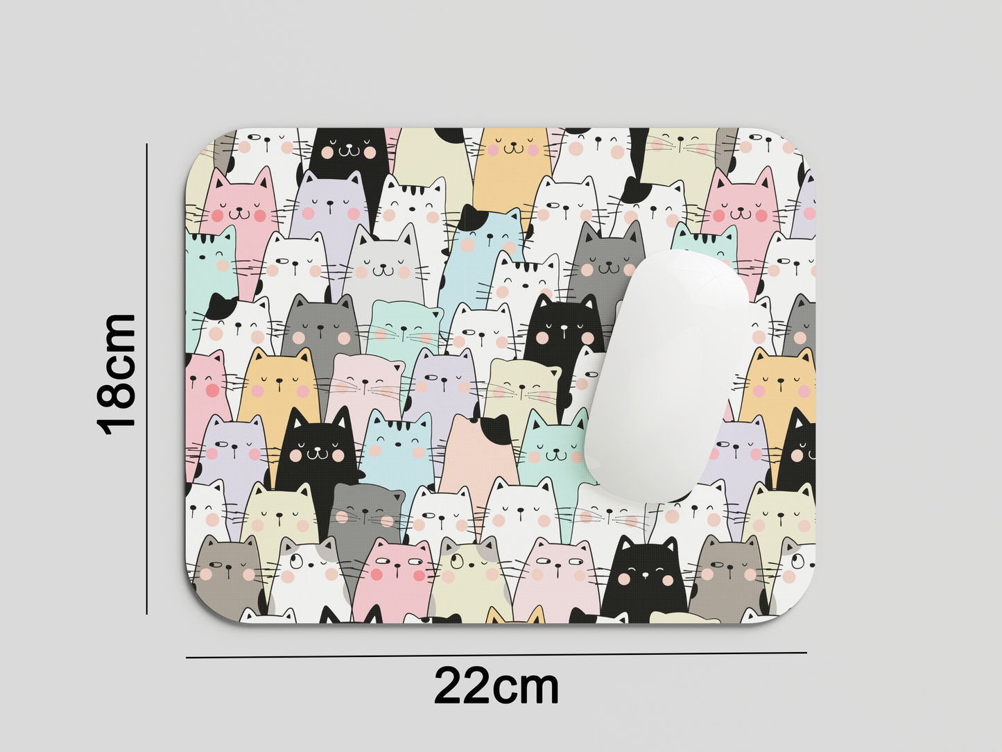 Colourful Cats Mouse Pad
