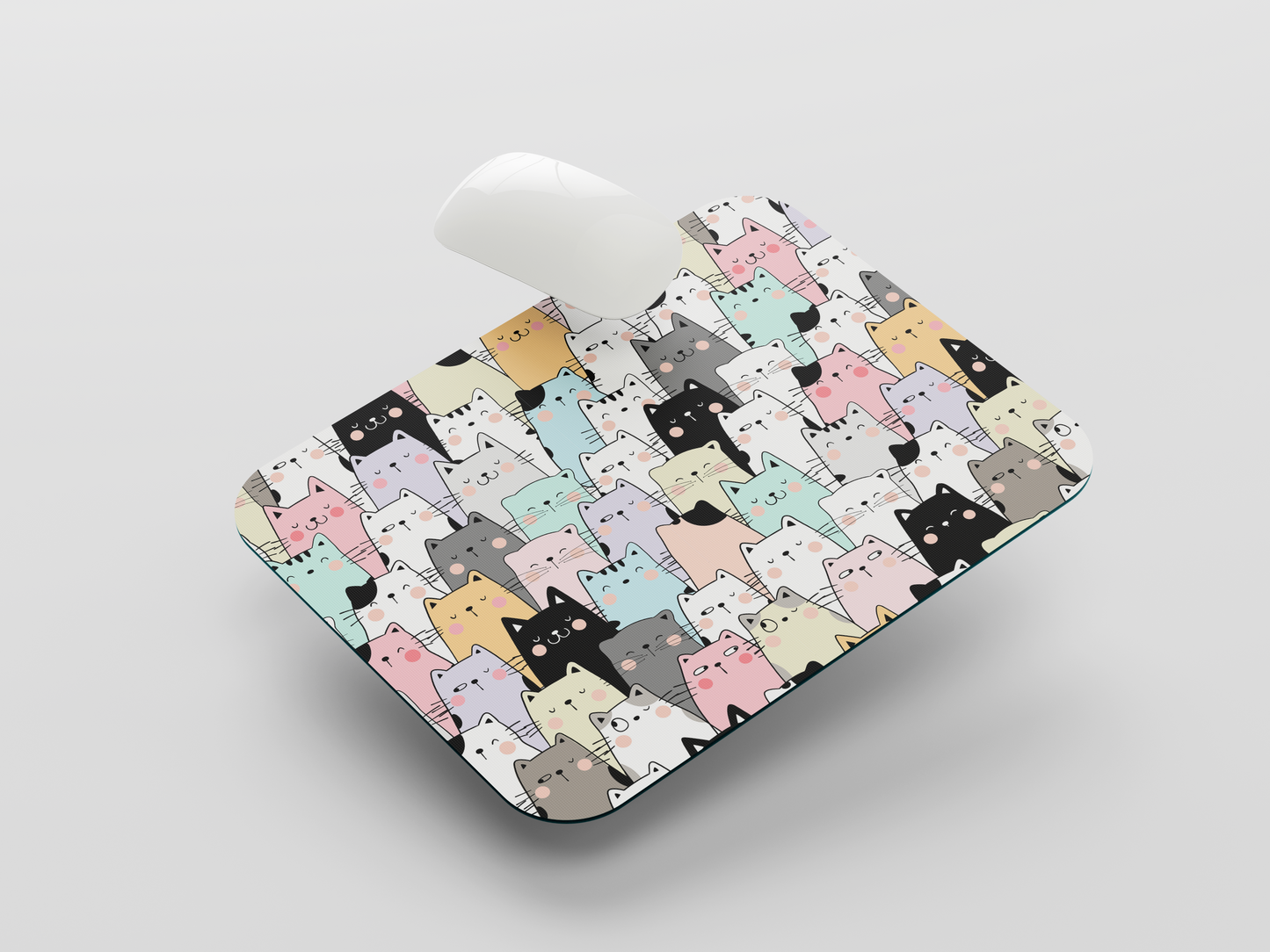 Colourful Cats Mouse Pad