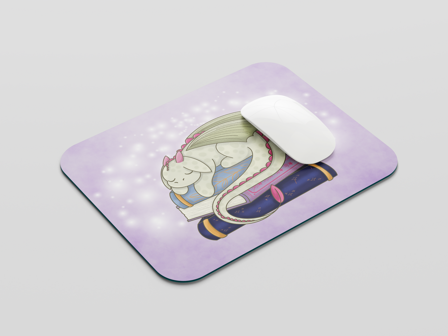 Bookish Dragon Mouse Pad
