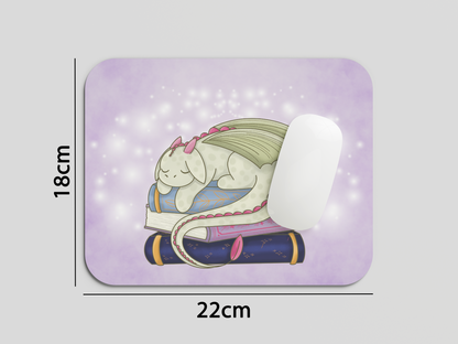 Bookish Dragon Mouse Pad