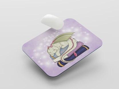 Bookish Dragon Mouse Pad