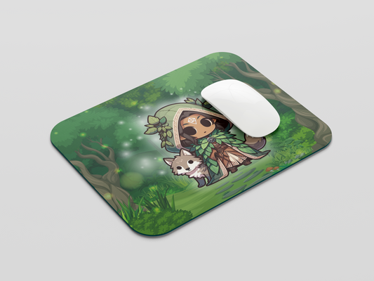 Druid with wolf Mouse Pad