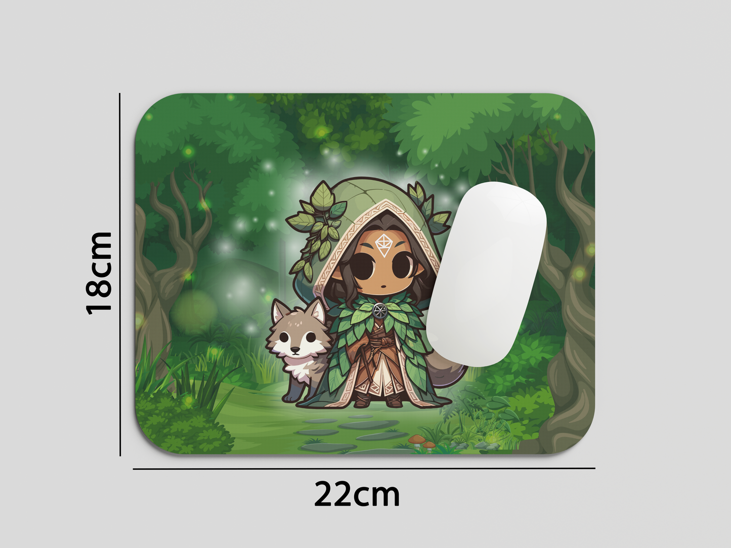 Druid with wolf Mouse Pad