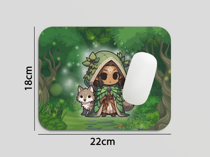 Druid with wolf Mouse Pad