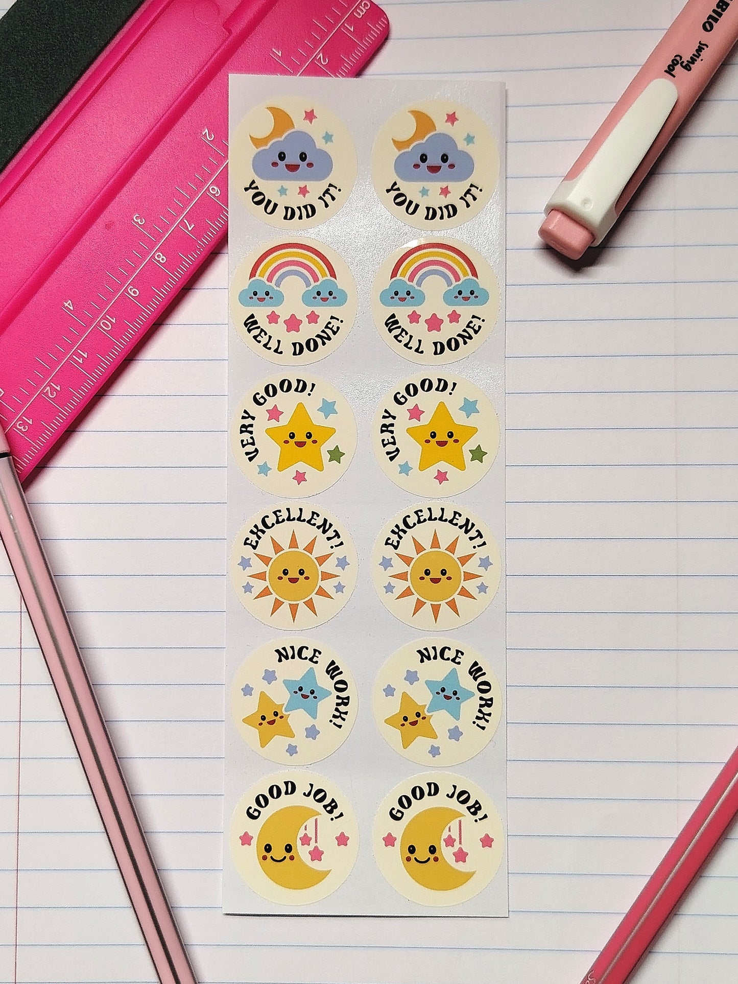 Round Teacher Stickers