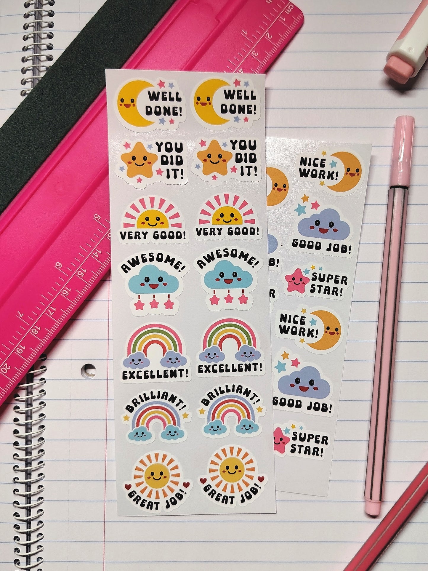 Sky Motivational Teacher Stickers