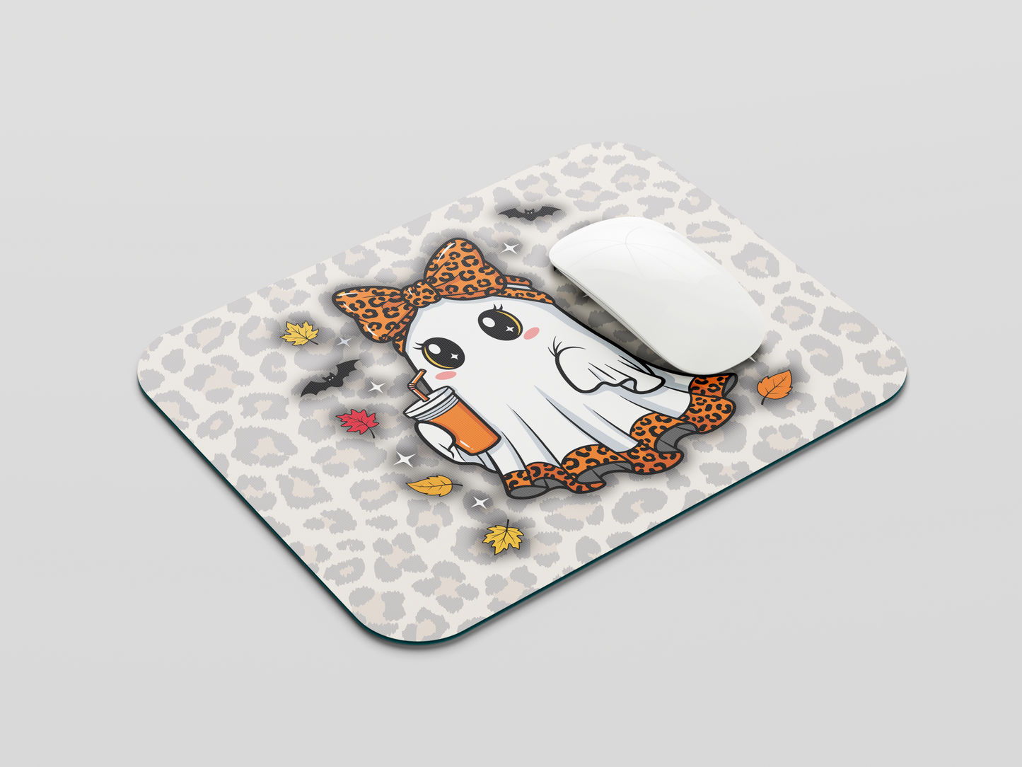 Leopard print and Ghosts Mouse Pad