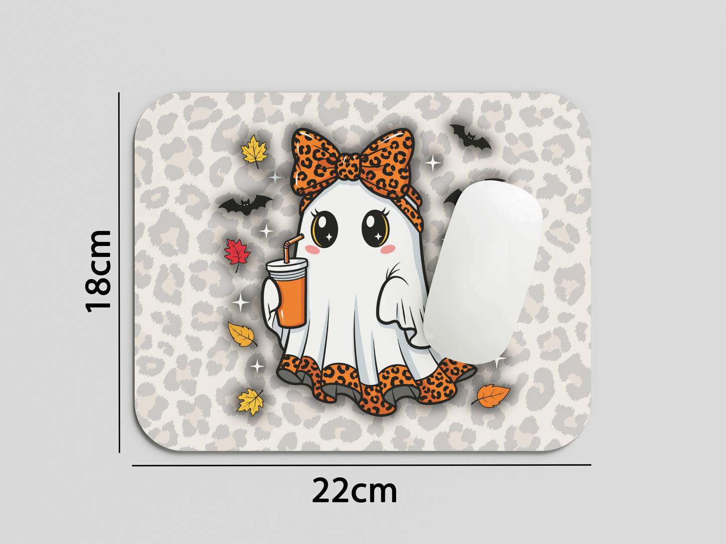 Leopard print and Ghosts Mouse Pad