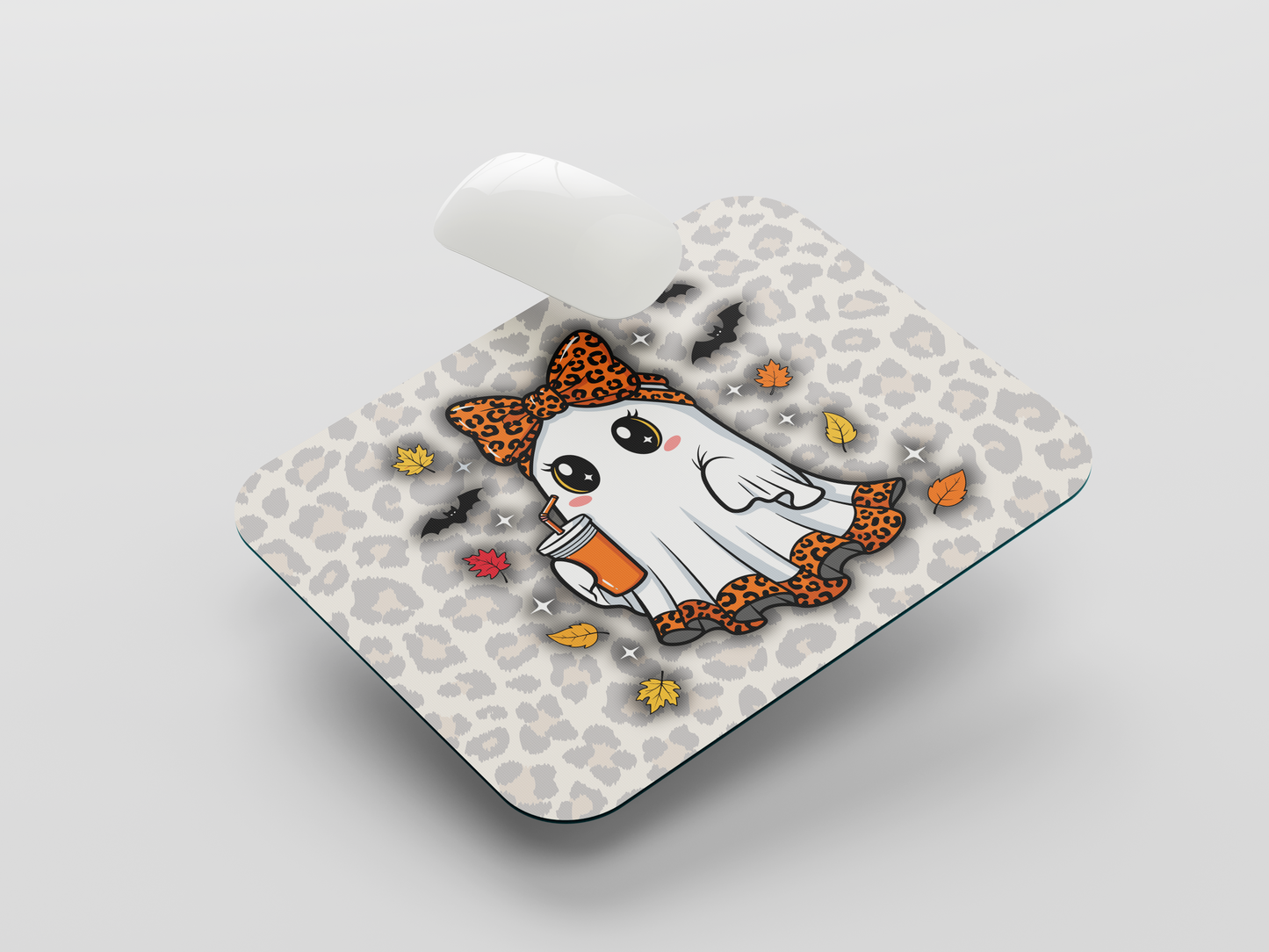 Leopard print and Ghosts Mouse Pad