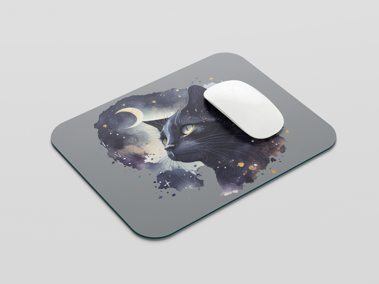Midnight Cat Mouse Pad