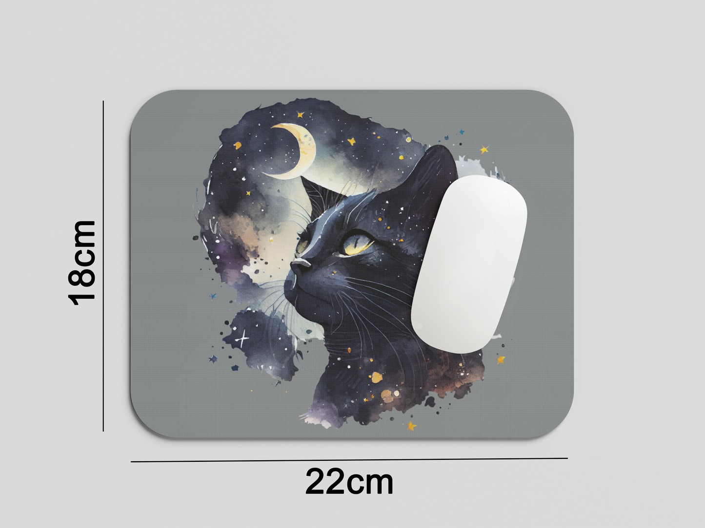 Midnight Cat Mouse Pad