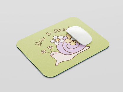 Slow and Steady Snail Mouse Pad