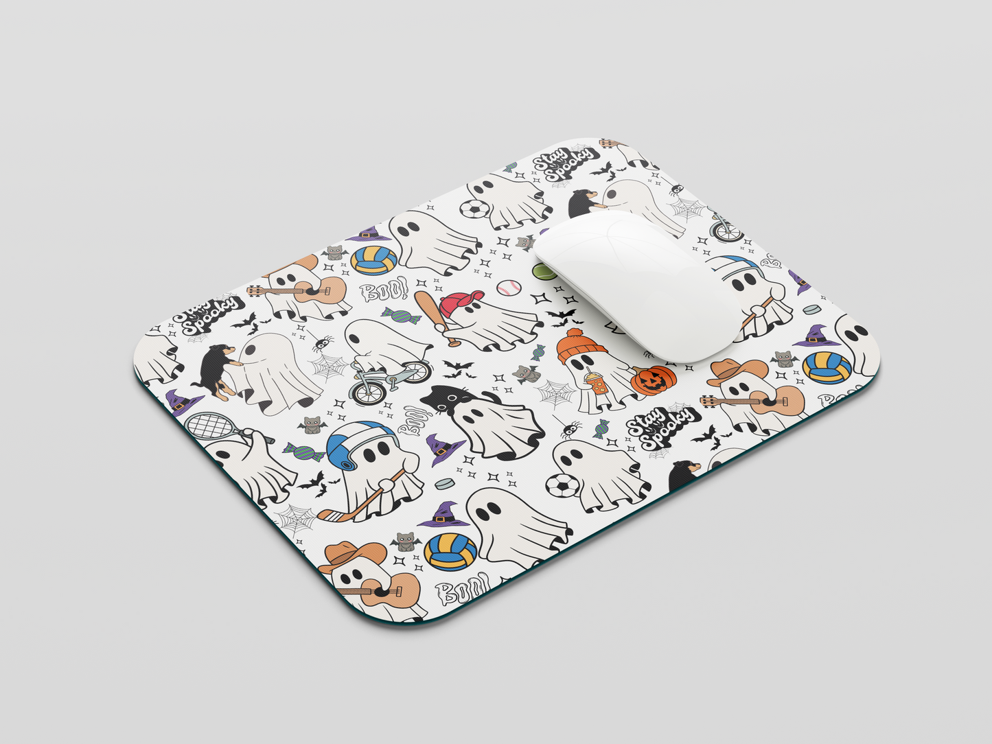 Sporty Ghost Mouse Pad
